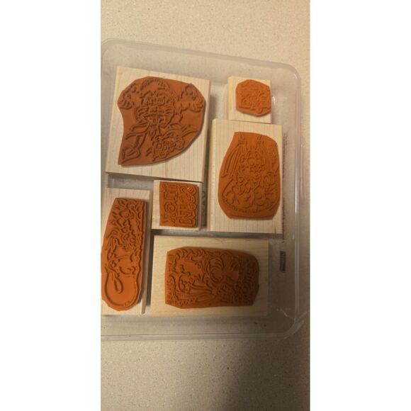 Stampin' Up! Darling Dragons Rubber Stamps Set of 6 Birthday Heart Miss You - Picture 3 of 5